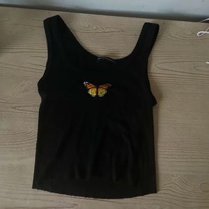 butterfly brandy Melville black tank top